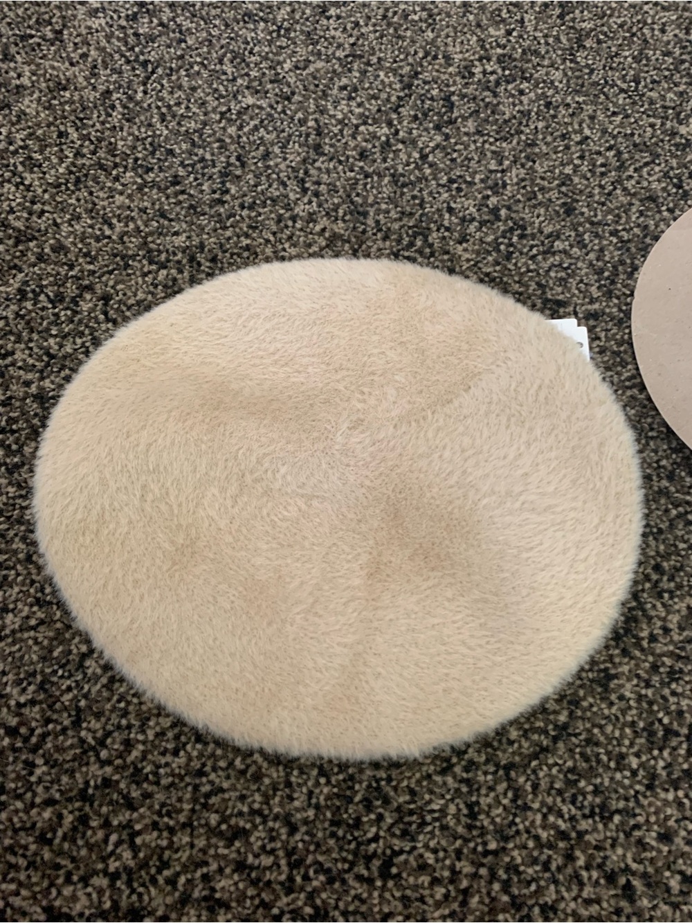 a new day Cream Fuzzy Beret Hat NWT